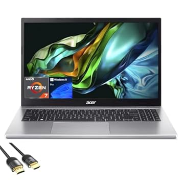 acer Laptop Aspire 3 para estudantes e negócios, tela FHD de 15,6 polegadas, AMD Ryzen 7 5700U de 8 núcleos (até 4,3 GHz), 16 GB de RAM, SSD PCIe de 1 TB, WiFi 6, webcam, teclado, RJ45, HDMI, USB-C,