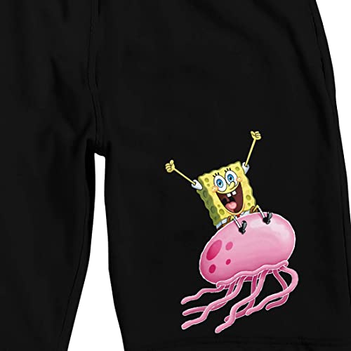 Spongebob Squarepants Jellyfish Men's Black Sleep Pajama Shorts2
