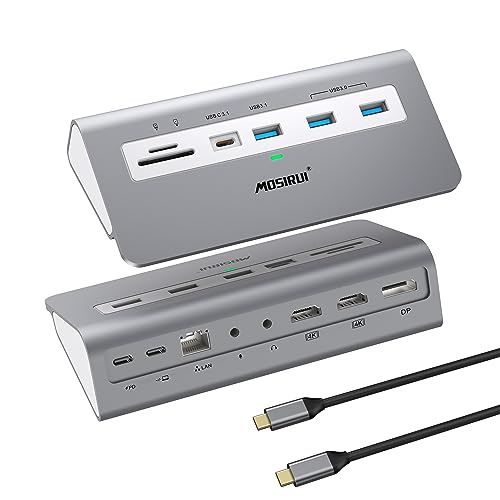 Hub USB C 14 en 1 con transferencia de 10 Gbps y triple salida de vídeo