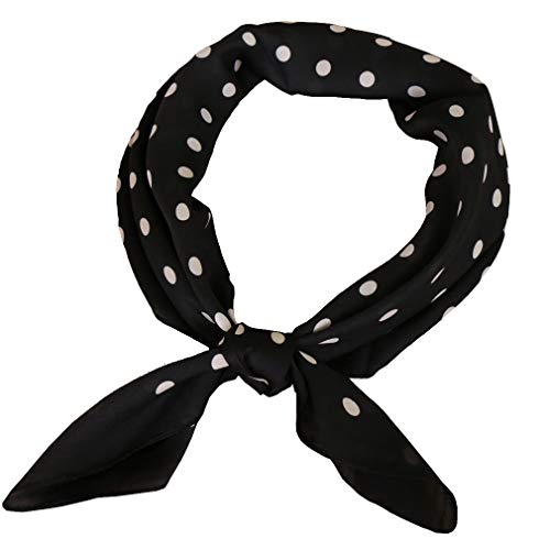 LMVERNA satin square scarf polka dot scarves polyester square lightweight scarf 27