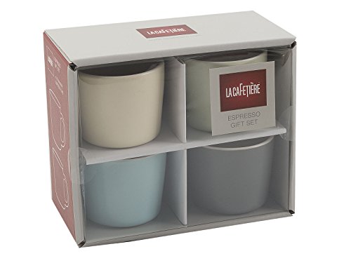 La Cafetière, Conjunto de tazas de café exprés ideal para regalo, Multicolor, 4 piezas - Imagen 4