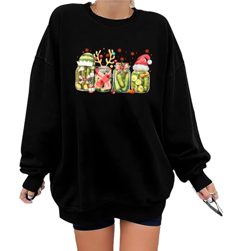 Sudadera de Navidad con pepinillos divertidos y gorro para hombre y mujer