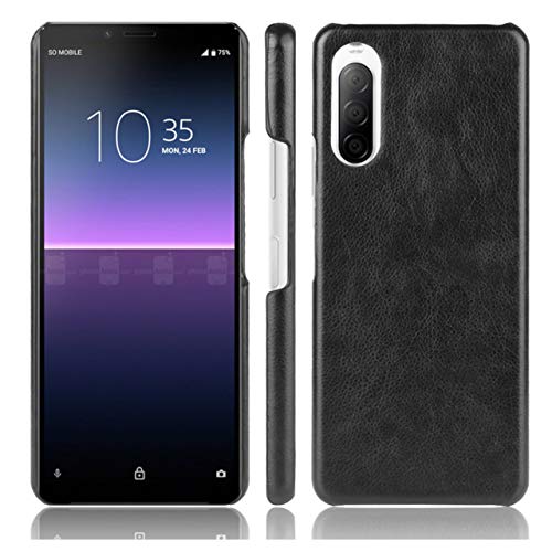 Orancio Xperia 10 III 用 ケース 10III Lite 背面レザーの質感がオシャレなハードケース レザー 革 背面 しっとり質感 手に馴染む スマホカバー 合革 PUレザー レトロ アンティーク SO-52B SOG04 XQ-BT4