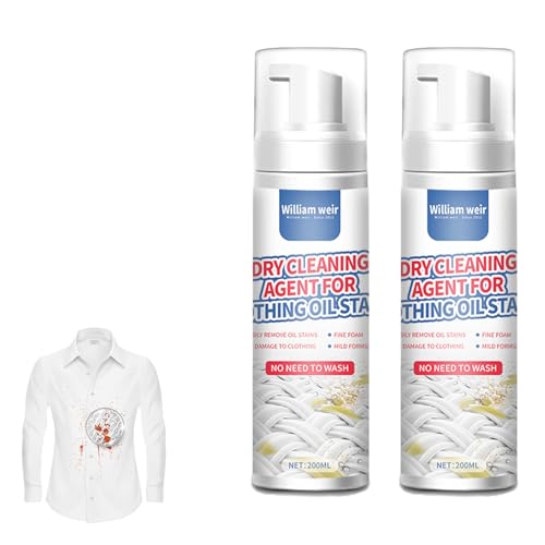 Limpiador En Seco Para Ropa, 2pcs Spray Para Ropa Sin Lavado, Agente De Limpieza En Seco Eliminar Manchas De Ropa, Quitamanchas Para El Cuidado EnSeco, Spray QuitamanchasSeco Eliminar