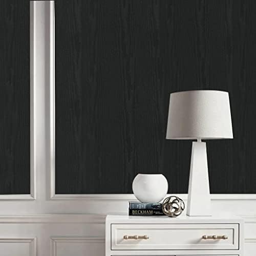 Arthome Wood Contact Paper Peel and Stick Self-Adhesive Wallpaper,Decorative Vinyl Film for Countertop Cabinets Furniture Surface and Wall Coverling,Removable,Black Wood,30W x 254L cm — view 3