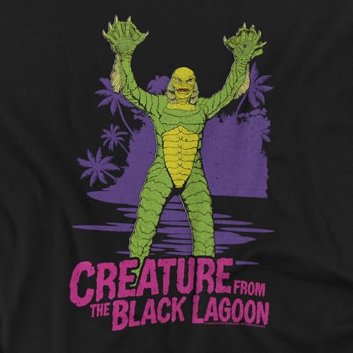 Universal Monsters Creature from The Black Lagoon Forbidden Depths Unisex Adult T Shirt (X-Large) Black