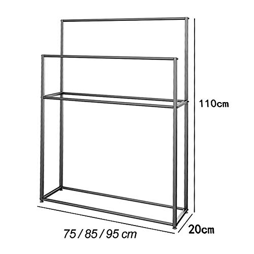 Porte-serviettes vertical résistant aux chocs, support de séchage stable blanc 110cm - 4