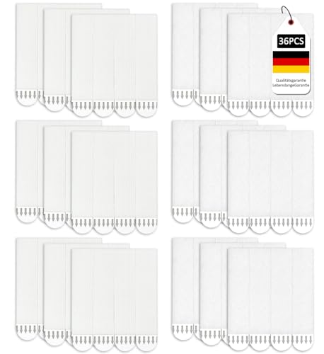 36 Pairs(72 Strips) Large Picture Hanging Strips, Heavy Duty Adhesive Strips for Glass, Mirrors, Frames, Wall Decor, No More Nails Wall Hanging Strips, Damage Free Removable Wall Fastener Tape 93x19mm