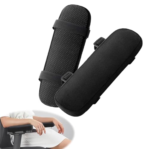 Image of Clefairy 2 Pack Thick Armrest Pads Memory Foam Office Chair Arm Pads - Office Chair Armrest Covers Provide Elbow Cushion and Relieve Pressure, Ergonomic Desk Chair Arm Covers