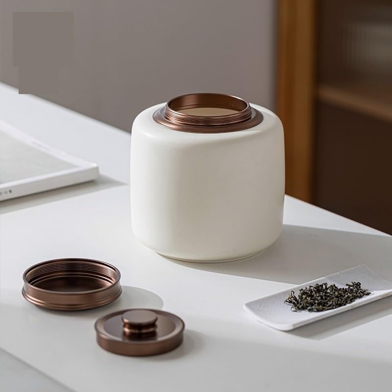XYNSNDB Pojemnik na herbatę Puszki na herbatę Ceramiczne zamknięte puszki Duże puszki na herbatę Puszki do przechowywania Do użytku domowego Kawa i herbata Puszki na żywność Puszka na herbatę (A)