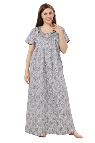 Image of Soulemo Women's Pure Cotton Floor Length Nighty 1690