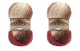 Alize Angora Gold Batik Yarn 20% Wool 80% Acrylic Lot of 2skn 200gr 1204yds Thread Crochet Lace Hand Knitting Turkish Yarn (4574)