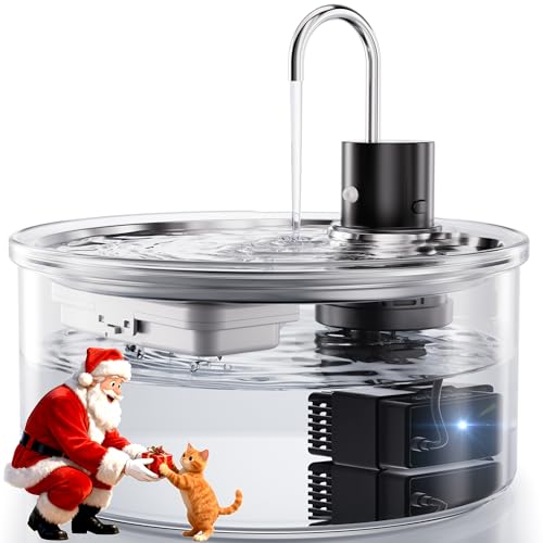 Wireless Glass Water Fountain for Cats