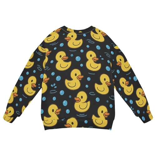 JUNZAN Yellow Rubber Duck Dark Little Kids Hooded Sweatshirt Crewneck Boys Sweat Shirt Camping 4T2