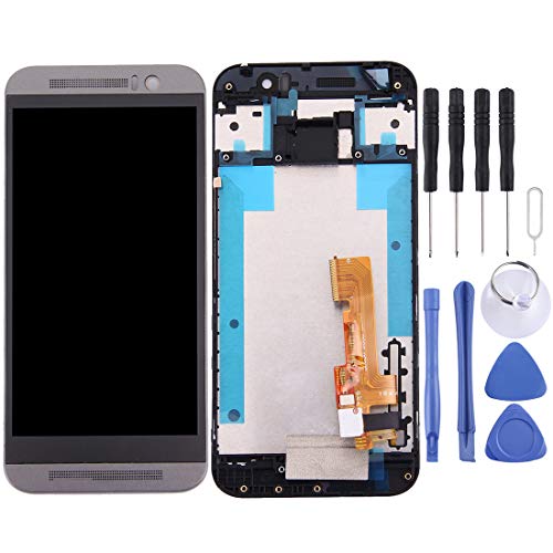 Écran LCD complet pour HTC One M9 tactile avec cadre gris de remplacement