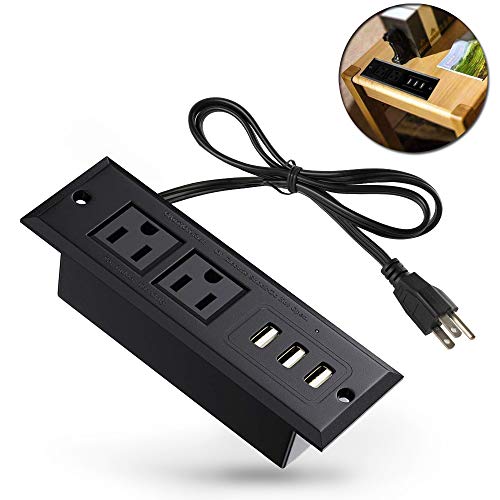 Conference Recessed Power Strip Socket With USB Ports,Table Power Strip,Desktop Charging Station