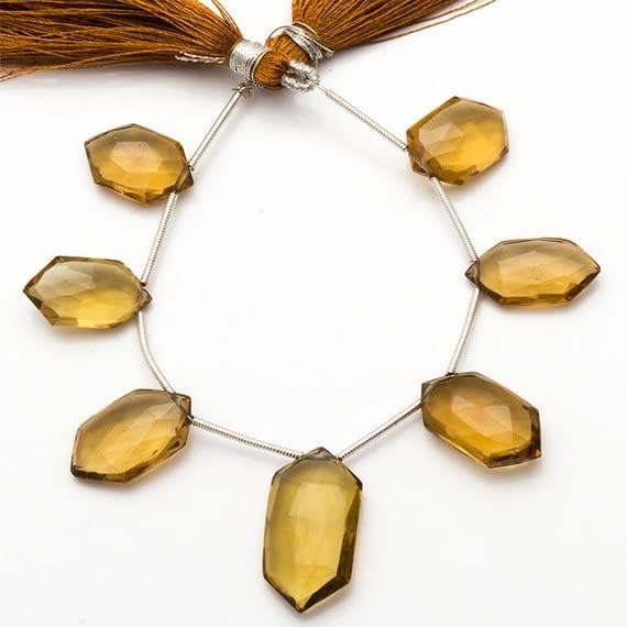 Quartz citron naturel en briolettes pour créer des bijoux d'été lumineux