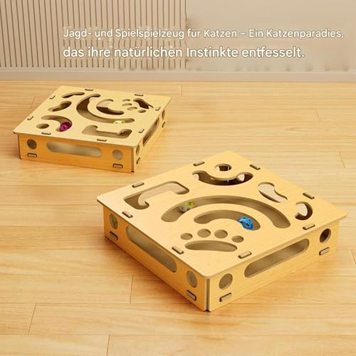 Planche d'entraînement à gratter pour chaton et boîte de puzzle d'intérieur - 5