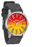 NIXON x Nirvana Sentry Leather Unplug Fade A1418- Mens Japanese Quartz Watch- (42mm Face, 23mm Suede Band)