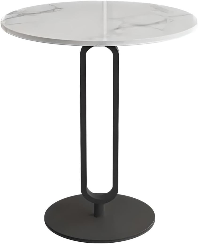 Chic NordicInspired Slate Round Side Table for Modern