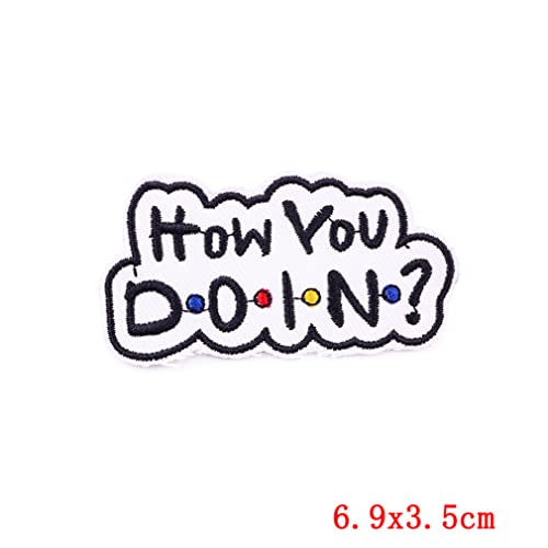 How You Doing Embroidered Patch For Children Embroidered Patches Iron On Sew On Appliques Letter Patch Embroidered Badges For Jackets Backpacks Jeans And Clothes Stickers #TOP6