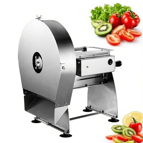 Rebanadora De Verduras Comercial, Rebanadora De Tomates, Manual Eléctrica 2 En 1, Espesor Ajustable De 0-10 Mm, Hoja De Acero Inoxidable, para Rebanar Frutas, Limón, Cebolla, Repollo