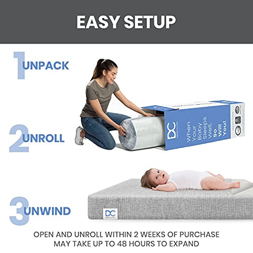 Delta Children Sweet Beginnings Dual Sided Baby Crib Mattress And Toddler Mattress, Greenguard Gold And Certipur-Us Certified, Firm Plant-Based Foam, Waterproof, 5 Year Warranty, Made In Usa #TOP4