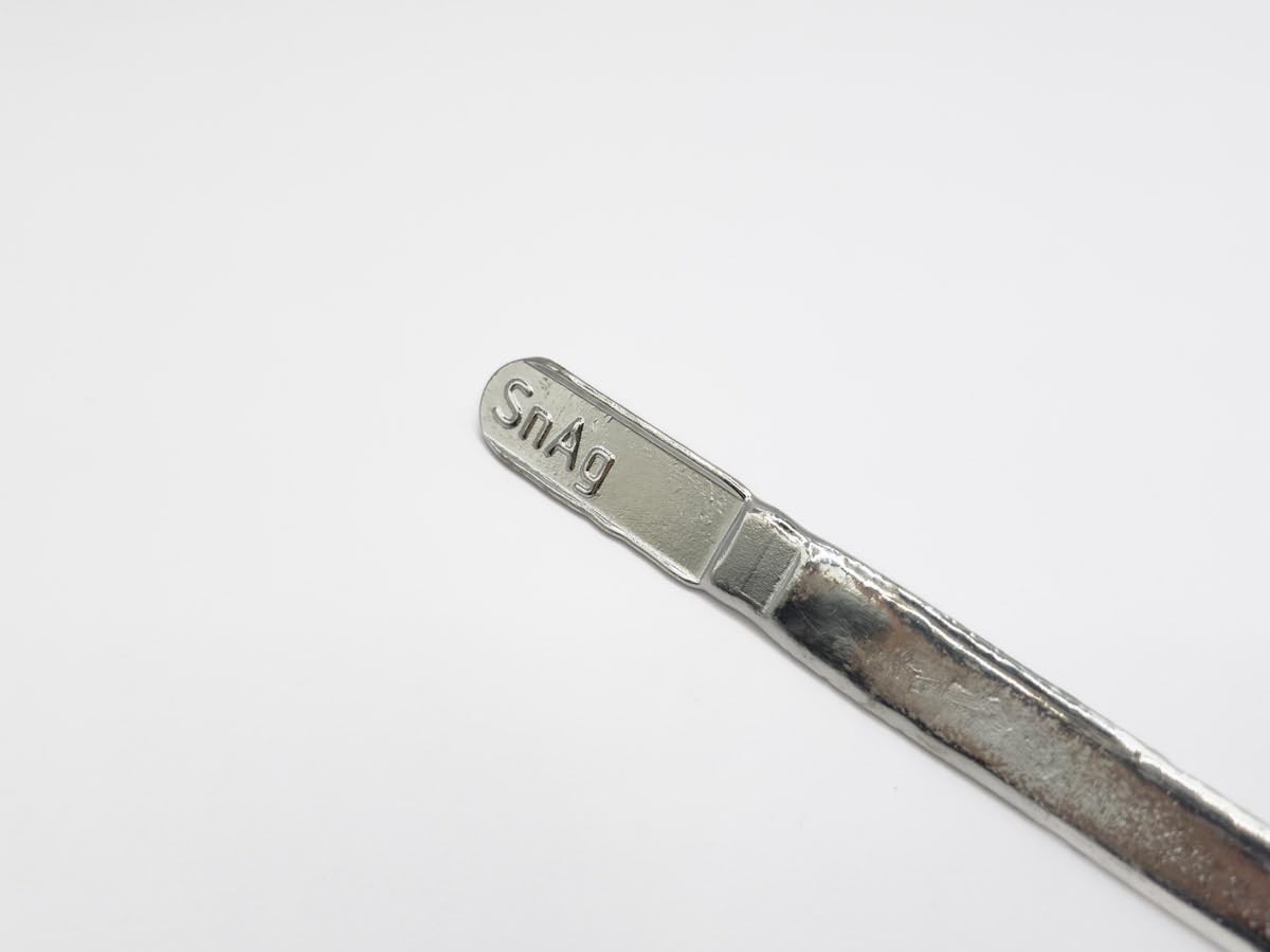 Zinn Lötzinn Stangen SnAg3 Dreikant Stab 100g-1kg, 100% Bleifreies Zinnlot Zinn-Silber-Lot für Weichlöten in der Elektrotechnik und Sanitärbereich (100 g)