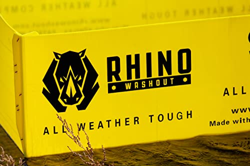 Image of Concrete Pump Placing Line System Cleanout Box by Rhino Washout Container Morter Stucco Shotcrete All Weather Tough Corrugated Box with Poly Liner 4'x4'x14 (WOP-070SU)