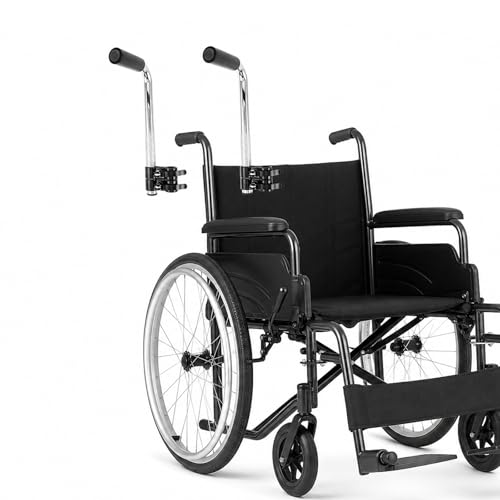 Healvian Push Wheelchair Handle Extenders 2 Pack Universal Replacement Handles for Adults Elderly Disabled Transport Chairs with Non-Slip Grip and Easy Installation