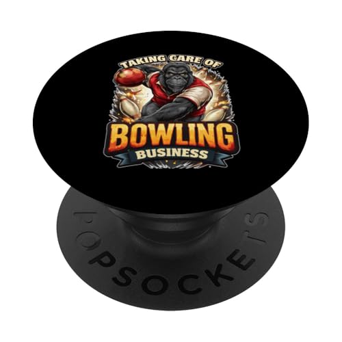 Prendre Soin de Bowling Gorilla Ape Bowling League Team Night PopSockets PopGrip Adhésif
