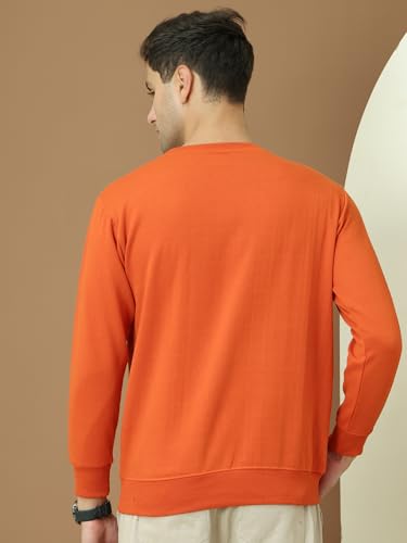 Image of Mack Jonney Fleece Regular Fit Solid Round Neck Sweatshirt for Men-MACK639877