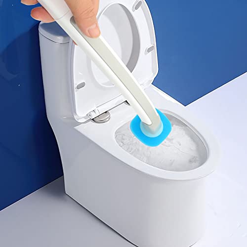 Roellgs Disposable Toilet Brush with Stand, Wall Toilet Stick Kit, Disposable Toilet Cleaning System with 8 Toilet Changing Heads (Toilet Stick Kit) - Image 3
