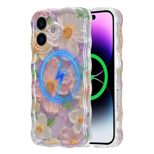 Étui iPhone 16 à motif fleur rose pour sublimer vos photos et miroirs selfies