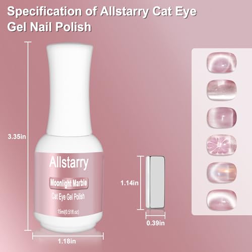 Esmalte en gel Allstarry Cat Eye 15ml Moonlight Marble miniatura 4