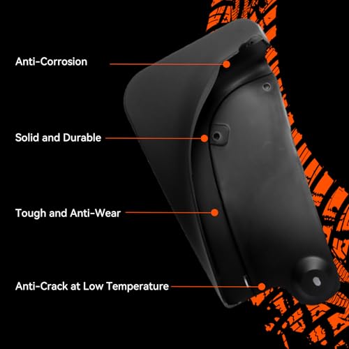Image of Runmade Upgrade Tesla Model Accessories - Mud Flaps [No Drilling Required] All-Weather Mud Guard Body Kits for Tesla 04-20 Model Y (04-20 Model Y)