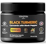 VINATURA Black Turmeric, Curcumin with Black Pepper 1000mg - Turmeric Curcumin with Turmeric Black - Curcuma Caesia, Curcuma Longa, Black Pepper 95% Piperine - 60 Capsules 30 Servings