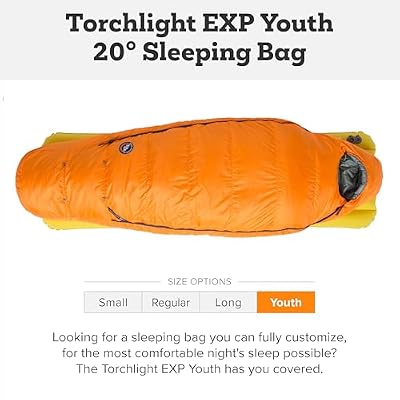Big Agnes Torchlight EXP - 650 RDS DownTek Ultralight Sleeping Bag, Backpacking Gear, Compact Cold Weather Camping Mummy