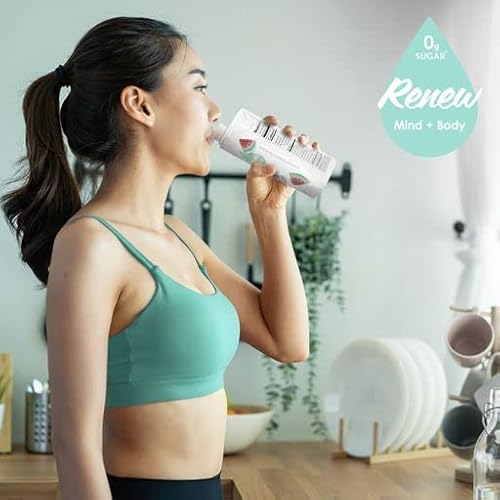 Sugar Free Electrolyte Water, Peach Flavor, Zero Calorie Hydration Drink, Refresh, Hydrate & Recover, Electrolytes + Vitamin B's + Focus, Comes In Eco-Friendly Tetra Packs - 12 X 17.60 Fl Oz Packs #TOP4