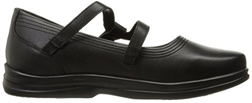 Apex Womens Women's Petals - Janice Black Mary Jane Flat, Black, 5 X-Wide US2