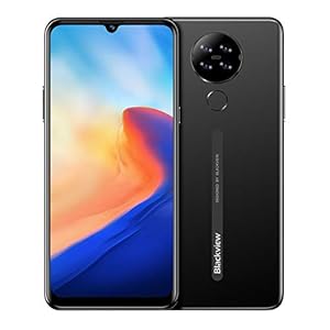 Blackview A80 Android 10 Téléphone Portable 4G, Ã‰cran 6,21â€™â€™ HD +, Quatre Caméras Arrière, 2 Go+16 Go, Batterie 4200 MAh, 8,8 Mm Design Ã‰légant Et Mince, Dual SIM Smartphone Déverrouillé, GPS Noir