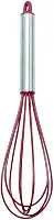 Tuut, Linha Elite, Batedor de Ovos, Fouet de Silicone com Cabo em Inox, Vermelha, 27cm