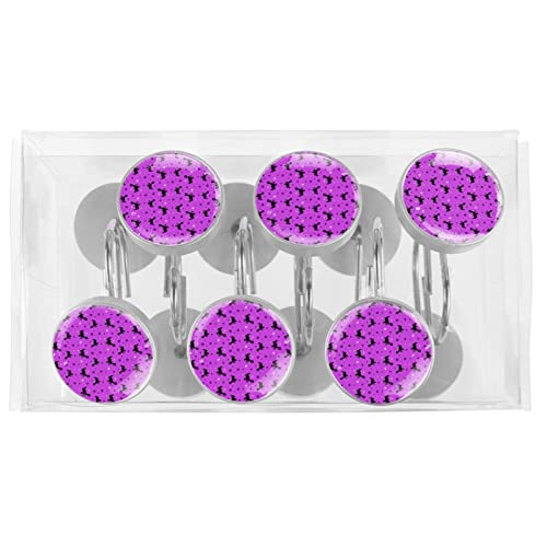 Crochets pour rideau de douche en acier inoxydable avec finition sorcière