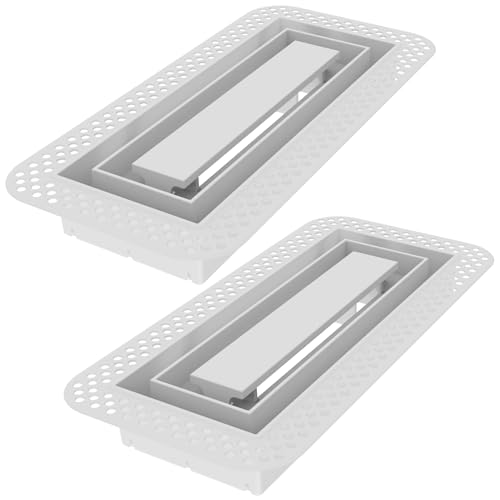 Fittes Flush Wall Vent [Lite+], Minimalist ABS Plastic HVAC Air Return Register Cover, Customizable Modern Increased Airflow Solution for Home or Ceiling, Pro Install – 4