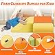 EULEUY Kinder Kletterrampe mit Rutsche, Weichschaum Spielmodul Set, Orange-Gelb-Grün, Indoor Aktivitätsspielzeug