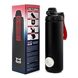 Wild Man Drinking Company RIPTIDE™ The Shotgun Bottle™ – First Ever Stainless Steel Water Bottle with Integrated Shotgun Hole, 24oz Leak Proof, Chug Cap for Gym, Sports, Tailgates, Golfing, Parties