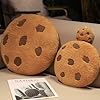 Cookie Plush Pillow, Chocolate Cookie Pillows, Round Soft Cookies Monster Plush, for Floor Sofa Bedroom Decor as Gifts for Friends (11in) #4