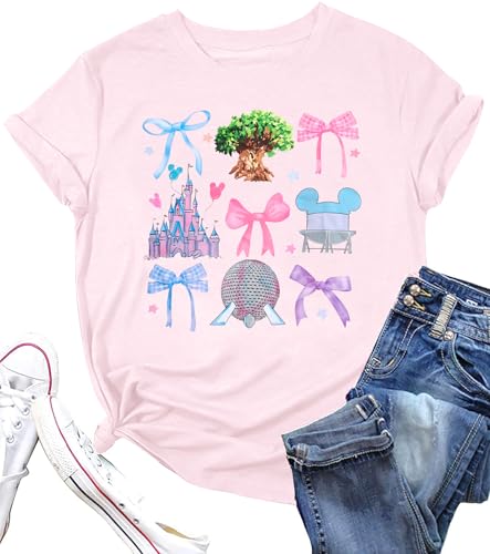 Magical Shirt for Women Magic Kingdom Shirts Castle Graphic T Shirt Family Vacation Tee Casual Holiday Tops