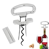 Facile à utiliser : le tire-bouchon permet de retirer le bouchon directement verticalement à l'aide d'un mouvement de torsion et de levage simple. Une simple pression sur la poignée déclenche un processus fluide en trois étapes, idéal pour les amateurs de vin qui apprécient le confort lors des soirées sociales ou des moments tranquilles à la maison.