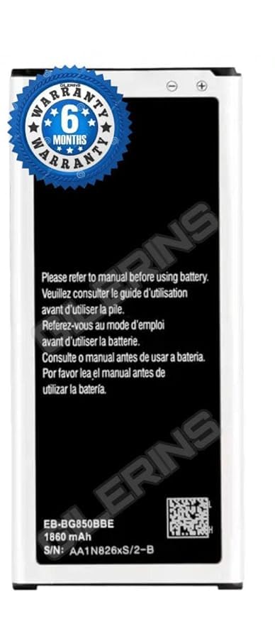 Image of ‎Original EB-BG850BBE-1860mAh Battery for Samsung Alpha G850F G850 G850M 850T G850Y Battery with 6 Month Warranty**** (EB-BG850BBE)